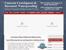 Tablet Screenshot of concretecrawlspaces.com
